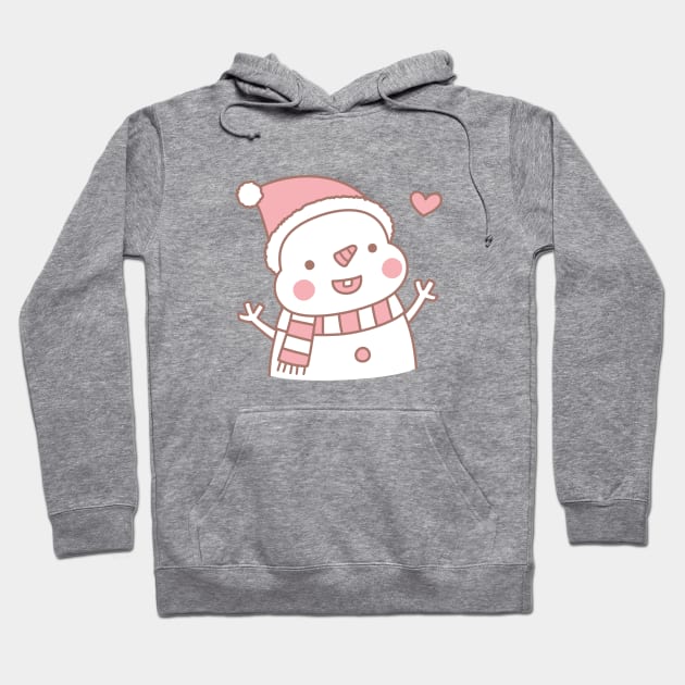 Cute Happy Snowman, Christmas Doodle Hoodie by rustydoodle
